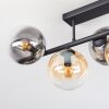 Gastor Plafoniera, Lampada a sfera Ambrato, Chiaro, Grigio fumo, 5-Luci