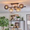 Gastor Plafoniera, Lampada a sfera Ambrato, Chiaro, Grigio fumo, 5-Luci