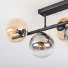 Gastor Plafoniera, Lampada a sfera Ambrato, Chiaro, Grigio fumo, 5-Luci