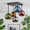 Koyoto Plafoniera, Lampada a sfera 37 cm Blu, Cromo, Oro, Verde, Ramato, Grigio fumo, 5-Luci