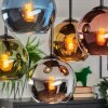 Koyoto Plafoniera, Lampada a sfera 37 cm Blu, Cromo, Oro, Verde, Ramato, Grigio fumo, 5-Luci