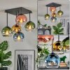 Koyoto Plafoniera, Lampada a sfera 37 cm Blu, Oro, Verde, Chiaro, Ramato, 5-Luci