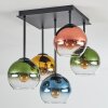 Koyoto Plafoniera, Lampada a sfera 37 cm Blu, Oro, Verde, Chiaro, Ramato, 5-Luci