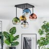 Koyoto Plafoniera, Lampada a sfera 37 cm Blu, Oro, Verde, Chiaro, Ramato, Grigio fumo, 5-Luci