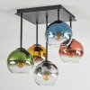 Koyoto Plafoniera, Lampada a sfera 37 cm Blu, Oro, Verde, Chiaro, Ramato, Grigio fumo, 5-Luci