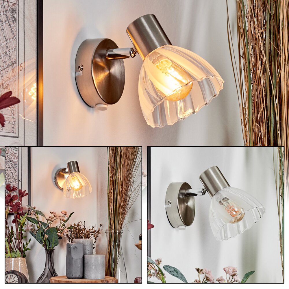 Saire Applique, Faretto da parete Cromo, Nichel opaco, 1-Luce main product photo