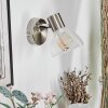 Saire Applique, Faretto da parete Cromo, Nichel opaco, 1-Luce