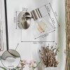 Saire Applique, Faretto da parete Cromo, Nichel opaco, 1-Luce