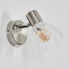 Saire Applique, Faretto da parete Cromo, Nichel opaco, 1-Luce