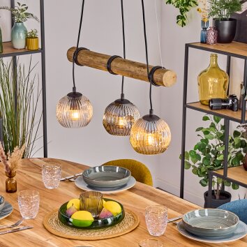 Ripoll Lampadario a sospensione, Lampada a sfera, Lampada a sospensione Écru, Nero, 3-Luci