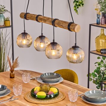 Ripoll Lampadario a sospensione, Lampada a sfera, Lampada a sospensione Écru, Nero, 4-Luci Ripoll Lampadario a sospensione, Lampada a sfera, Lampada a sospensione Écru, Nero, 4-Luci