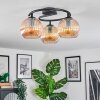 Koyoto Plafoniera, Lampada a sfera 37 cm Ambrato, 3-Luci