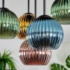 Koyoto Plafoniera, Lampada a sfera Blu, Oro, Verde, Ramato, 5-Luci