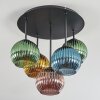 Koyoto Plafoniera, Lampada a sfera Blu, Oro, Verde, Ramato, 5-Luci