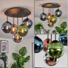 Gastor Plafoniera, Lampada a sfera Blu, Cromo, Verde, Ramato, Grigio fumo, 5-Luci