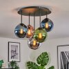 Gastor Plafoniera, Lampada a sfera Blu, Cromo, Verde, Ramato, Grigio fumo, 5-Luci