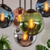 Gastor Plafoniera, Lampada a sfera Blu, Cromo, Verde, Ramato, Grigio fumo, 5-Luci