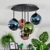 Gastor Plafoniera, Lampada a sfera Blu, Cromo, Verde, Ramato, Grigio fumo, 5-Luci