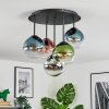 Gastor Plafoniera, Lampada a sfera 37 cm Blu, Cromo, Verde, Chiaro, Ramato, Grigio fumo, 5-Luci