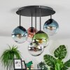 Gastor Plafoniera, Lampada a sfera 37 cm Blu, Cromo, Verde, Chiaro, Ramato, Grigio fumo, 5-Luci