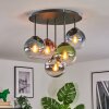 Gastor Plafoniera, Lampada a sfera 37 cm Blu, Cromo, Verde, Chiaro, Ramato, Grigio fumo, 5-Luci