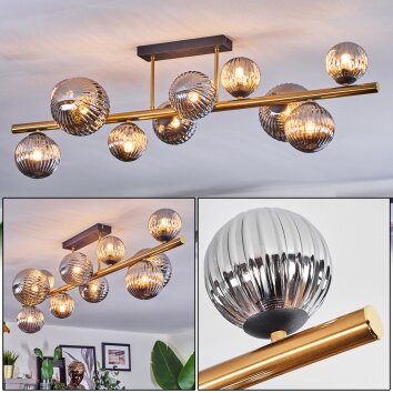 Chehalis Plafoniera, Lampada a sfera Oro, Nero, 10-Luci Chehalis Plafoniera, Lampada a sfera Oro, Nero, 10-Luci