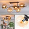 Gastor Plafoniera, Lampada a sfera Ambrato, Chiaro, 5-Luci