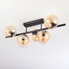 Gastor Plafoniera, Lampada a sfera Ambrato, Chiaro, 5-Luci