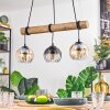Koyoto Lampadario a sospensione, Lampada a sfera, Lampada a sospensione Écru, Nero, 3-Luci