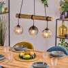 Koyoto Lampadario a sospensione, Lampada a sfera, Lampada a sospensione Écru, Nero, 3-Luci