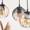 Koyoto Lampadario a sospensione, Lampada a sfera, Lampada a sospensione Écru, Nero, 3-Luci