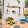 Koyoto Lampadario a sospensione, Lampada a sfera, Lampada a sospensione Écru, Nero, 3-Luci