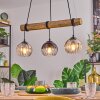 Koyoto Lampadario a sospensione, Lampada a sfera, Lampada a sospensione Écru, Nero, 3-Luci