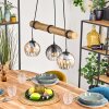 Koyoto Lampadario a sospensione, Lampada a sfera, Lampada a sospensione Écru, Nero, 3-Luci
