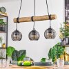 Koyoto Lampadario a sospensione, Lampada a sfera, Lampada a sospensione Écru, Nero, 3-Luci