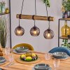Koyoto Lampadario a sospensione, Lampada a sfera, Lampada a sospensione Écru, Nero, 3-Luci