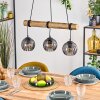 Koyoto Lampadario a sospensione, Lampada a sfera, Lampada a sospensione Écru, Nero, 3-Luci