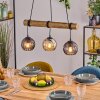 Koyoto Lampadario a sospensione, Lampada a sfera, Lampada a sospensione Écru, Nero, 3-Luci