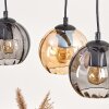 Koyoto Lampadario a sospensione, Lampada a sfera, Lampada a sospensione Écru, Nero, 3-Luci