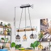 Koyoto Lampadario a sospensione, Lampada a sfera, Lampada a sospensione Écru, Nero, 3-Luci