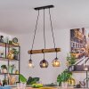 Koyoto Lampadario a sospensione, Lampada a sfera, Lampada a sospensione Écru, Nero, 3-Luci