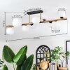 Chehalis Plafoniera, Lampada a sfera Oro, Nero, 10-Luci