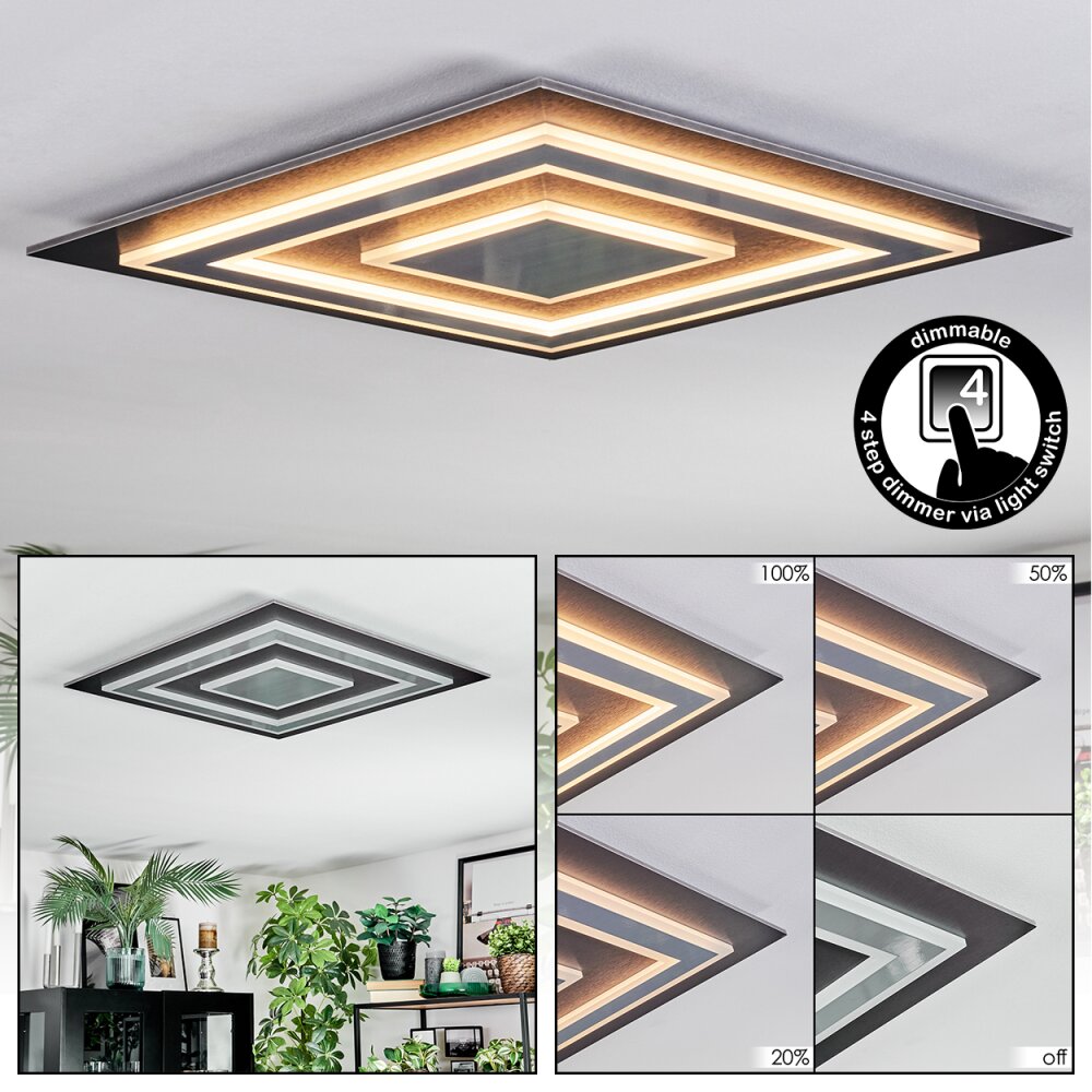 Lidor Plafoniera LED Antracite, Grigio, Nero, 1-Luce main product photo