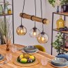 Koyoto Lampadario a sospensione, Lampada a sfera, Lampada a sospensione Écru, Nero, 3-Luci