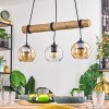 Koyoto Lampadario a sospensione, Lampada a sfera, Lampada a sospensione Écru, Nero, 3-Luci