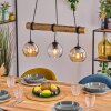 Koyoto Lampadario a sospensione, Lampada a sfera, Lampada a sospensione Écru, Nero, 3-Luci
