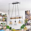 Koyoto Lampadario a sospensione, Lampada a sfera, Lampada a sospensione Écru, Nero, 3-Luci