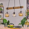 Koyoto Lampadario a sospensione, Lampada a sfera, Lampada a sospensione Écru, Nero, 3-Luci