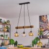 Koyoto Lampadario a sospensione, Lampada a sfera, Lampada a sospensione Écru, Nero, 3-Luci