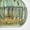 Koyoto Lampadario a sospensione, Lampada a sfera, Lampada a sospensione Écru, Nero, 3-Luci